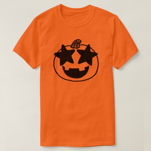 Pumpkin Star Eyes Emoji-groep met schattig idee ha T-shirt (Design voorkant)