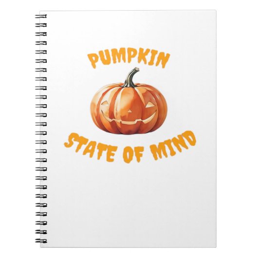 Pumpkin State of Mind - Halloween Oversized T-Shir Notitieboek (Voorkant)