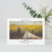 Pumpkin Sunflower Fall Weddenschap Hartelijk dank Bedankkaart (Staand voorkant)