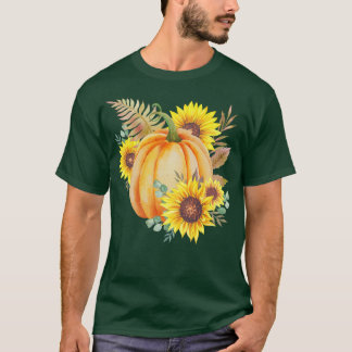 Pumpkin Sunflower Halloween Clothing Herfst Autumn T-shirt
