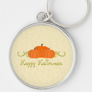 Pumpkin Swirls Halloween Premium Sleutelhanger