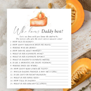Pumpkin taart - Wie weet papa beste spel