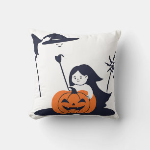 Pumpkin tekst baby's eerste Halloween moeder silho Kussen
