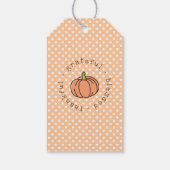 Pumpkin Thankful Grateful Blessed Thanksgiving Cadeaulabel (Achterkant)