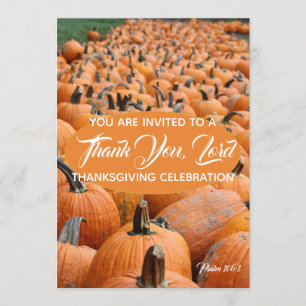 Pumpkin-Thanksgiving DANK U LORD Celebration Kaart