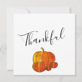 Pumpkin Thanksgiving feestdag Kaart (Achterkant)