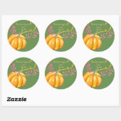 Pumpkin-Thanksgiving Ronde Sticker (Vel)