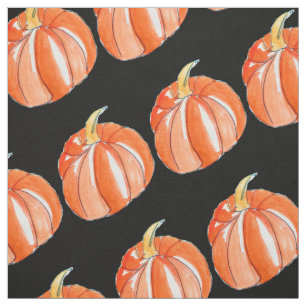 Pumpkin-thema voor zwarte en oranje Halloween Stof