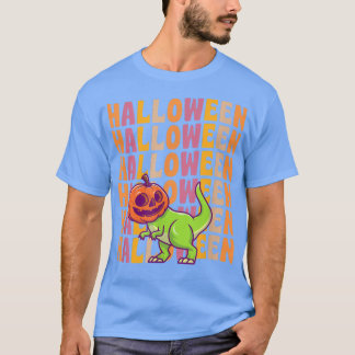 Pumpkin TRe Dinosaur 70s Retro  stijl H T-shirt