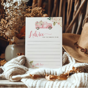 Pumpkin Truck Baby shower advies voor de ouders Kaart