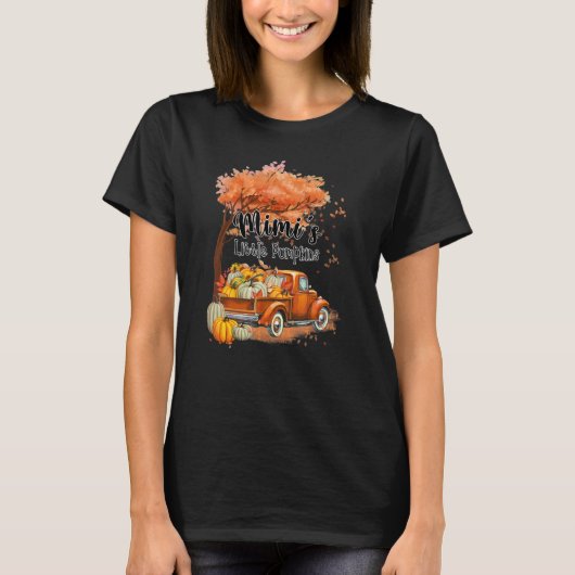 Pumpkin Truck Mimi's Little Pumpkins Fall Thanksgi T-shirt (Voorkant)