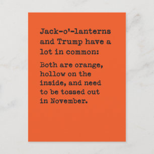 Pumpkin & Trump Halloween Joke Briefkaart