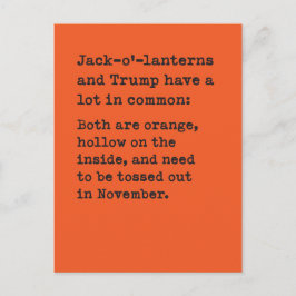 Pumpkin & Trump Halloween Joke Briefkaart
