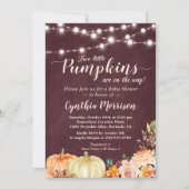 Pumpkin Twins Baby shower String Lights Floral Kaart (Voorkant)