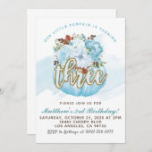 Pumpkin - Uitnodiging Derde verjaardag (Voorkant / Achterkant)