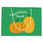 Pumpkin verjaardagsfeestje Kinder Groot Cadeauzakje (Achterkant)