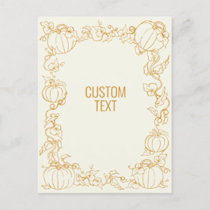 Pumpkin Vine Autumn Herfst Thanksgiving lijst op m Briefkaart