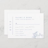 Pumpkin Vines Monogram Weddenschap RSVP Kaartje (Voorkant / Achterkant)