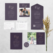 Pumpkin Vines Monogram Wedding RSVP Kaart