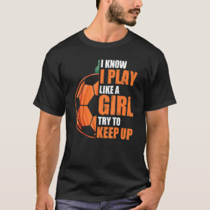Pumpkin Voetbal speelt als een meisje kostume Easy T-shirt