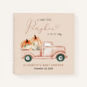 Pumpkin Waterverf Baby shower Gastenboek Notitieboek (Voorkant)