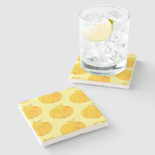 Pumpkin Waterverf Pattern Painting Square Stenen Onderzetter