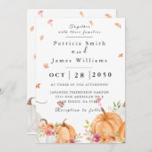 Pumpkin Wedding-uitnodiging Kaart (Voorkant / Achterkant)