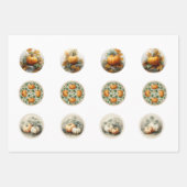 Pumpkin Whimsy Halloween Fall Coaster Designs  Inpakpapier Vel (Voorkant)