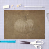 Pumpkin White Sepia Autumn Grunge Texture Tissuepapier (Craft)