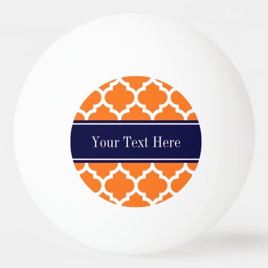 Pumpkin Whotciaans #5 Navy Blue Name Monogram Pingpongballen (Voorkant)