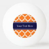 Pumpkin Whotciaans #5 Navy Blue Name Monogram Pingpongballen (Achterkant)