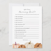 Pumpkin Wie kent Mama Game Kaart (Voorkant)