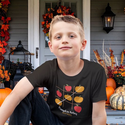 Pumpkin wint altijd pompoen vs. appel T-shirt