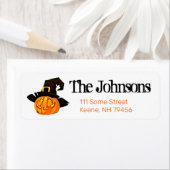 Pumpkin Witch Halloween Return Address Labels (Insitu)