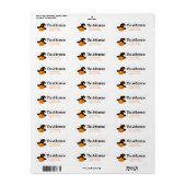 Pumpkin Witch Halloween Return Address Labels (Full Sheet)