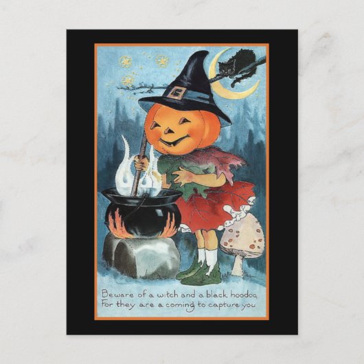  Pumpkin Witch Invitation Briefkaart (Voorkant)