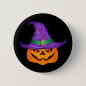 Pumpkin Witch Ronde Button 5,7 Cm (Voorkant)
