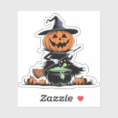 Pumpkin Witch Sticker (Vel)