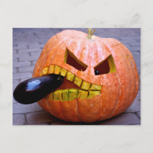 Pumpkin with Eggplant Briefkaart