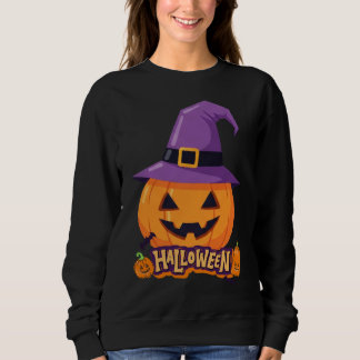 Pumpkin with Witch Hat – Cute Halloween Jack O’Lan Trui