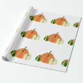 Pumpkin wrapping paper cadeaupapier (Uitgerold)