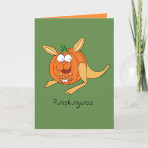 Pumpkingaroo - carte de voeux drôle de Halloween