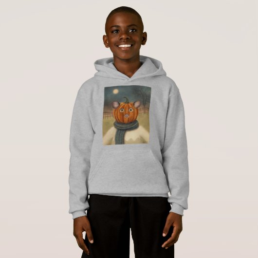 Pumpkinhead Mouse Kinder Pull-over Hoodie (Voorkant volledig)