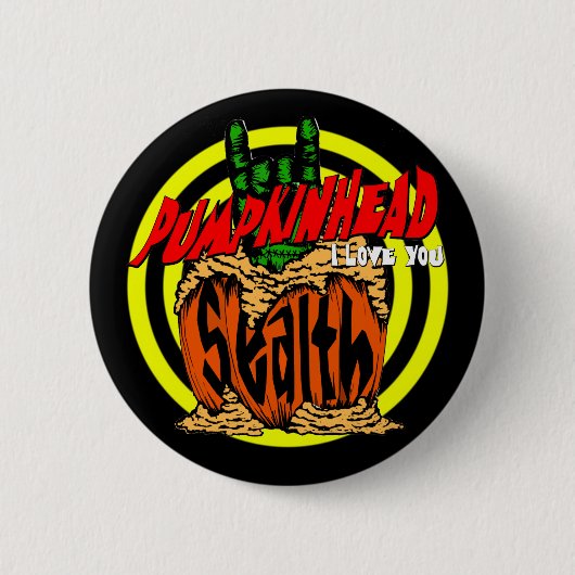 Pumpkinhead Zombie Rock Button (Voorkant)