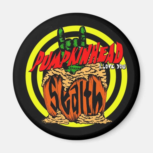 Pumpkinhead Zombie Rock Magnet Magneet (Voorkant)