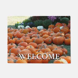 Pumpkins and Mums Autumn Harvest Photography Deurmat