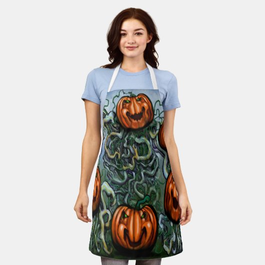 Pumpkins Apron Schort (Gedragen)