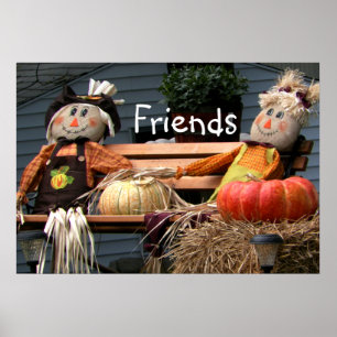 Pumpkins Autumn Afbeelding Friends Poster
