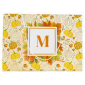 Pumpkins Autumn Fall Harvest Pattern Groot Cadeauzakje (Achterkant)