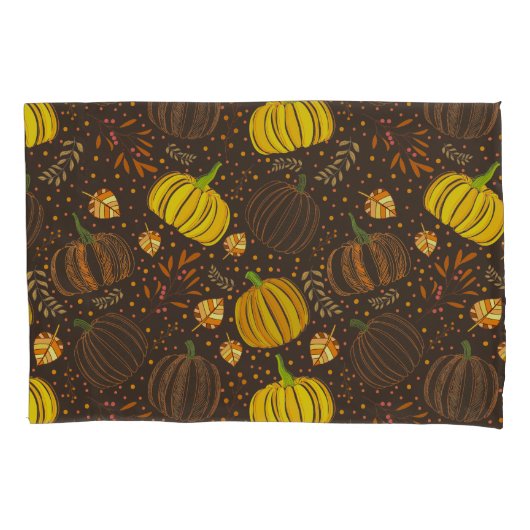 Pumpkins Autumn Fall Harvest Pattern Kussensloop (Voorkant-Links)
